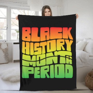 Discover Black History Month Period African American Pride Fleece Blankets