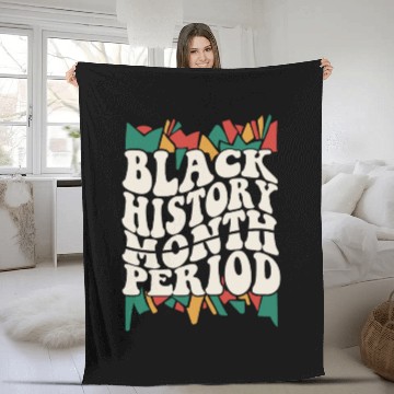 Discover Black History Month Period African American Pride Fleece Blankets