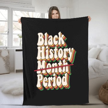 Discover Black History Month Period African American Pride Fleece Blankets