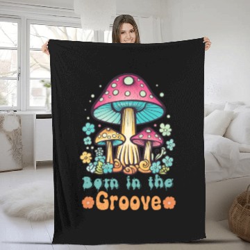 Discover Groovy Mushroom Fleece Blankets: Born in the Groove