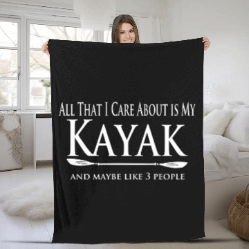 Discover Kayaker - Care about my Kayak - Kayaking Love Fleece Blankets