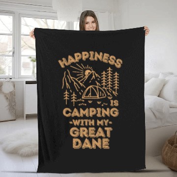 Discover Camping with great-dane Fleece Blankets