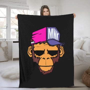 Discover Modern Urban Monkey Fleece Blankets