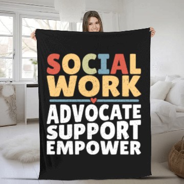Discover Political Science Social Works LCSW Social Worker Fleece Blankets