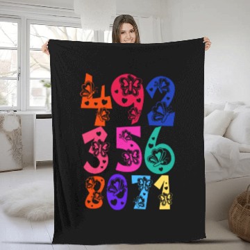 Discover Butterfly Number Fleece Blankets