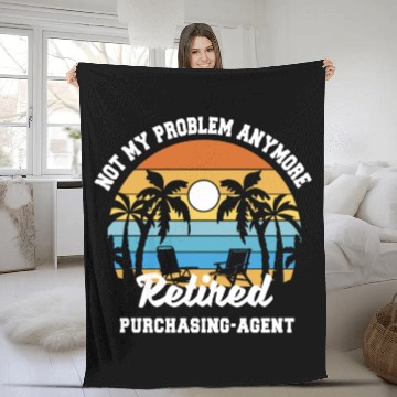 Discover Retirement gift idea Retired purchasing-agent Fleece Blankets