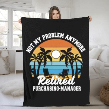 Discover Retirement gift idea Retired Purchasing manager Fleece Blankets