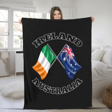 Discover Irish Australian Ireland and Australia Flags Fleece Blankets