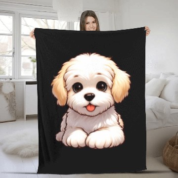Discover Fluffy Puppy Fleece Blankets