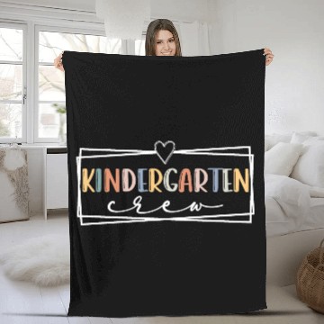 Discover Kindergarten crew Kinder Teacher Team Kinder squad Fleece Blankets
