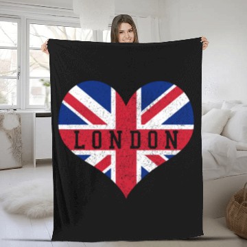 Discover London England UK Souvenir Gift Fleece Blankets