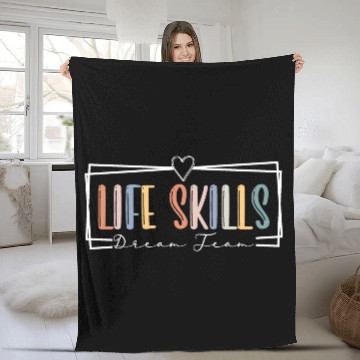 Discover Life Skills Dream Team Special Education Teacher Fleece Blankets