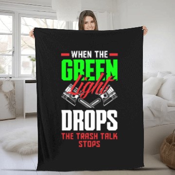Discover Funny Drag Race Drag Racing Gift Fleece Blankets