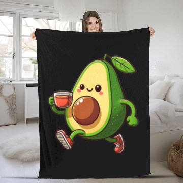 Discover Tea Time Avocado Fleece Blankets