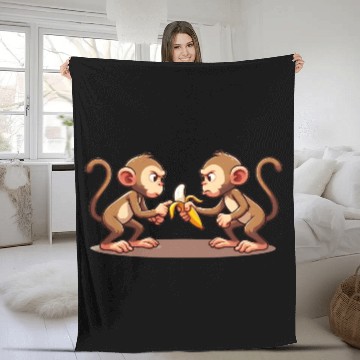 Discover Monkey Business: Bananarchy Fleece Blankets