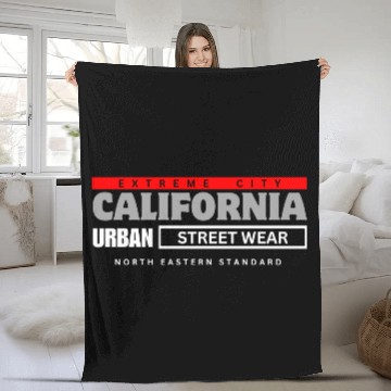 Discover Typography Fleece Blankets