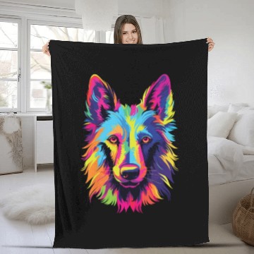 Discover Watercolor Colorful Belgian Laekenois Fleece Blankets