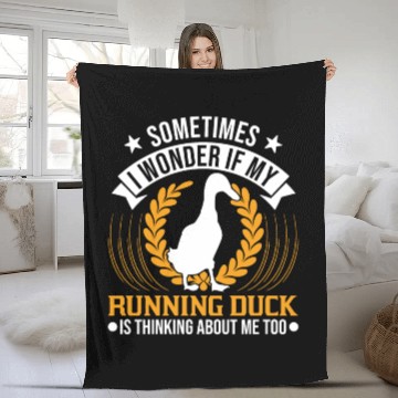 Discover Indian Runner Duck Gift Bottle Fleece Blankets