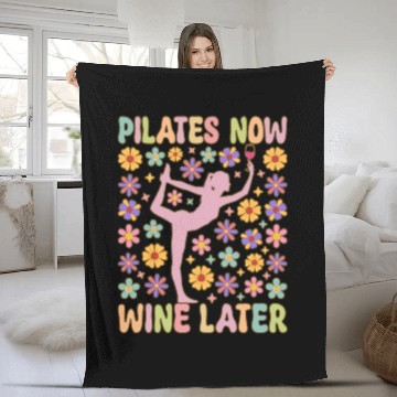 Discover Instructor Yoga Exercise Wine Lover Fleece Blankets