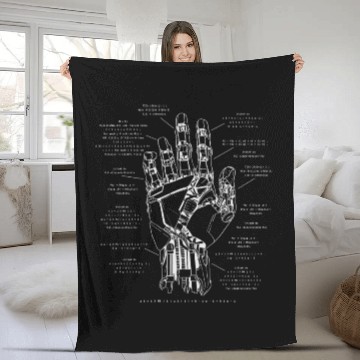 Discover Robotics Robot Hand AI Formula Engineer Programmer Fleece Blankets