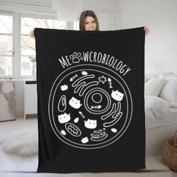 Discover Meowcrobiology Cat Science Nerd Design Fleece Blankets