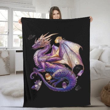 Discover The Jeweled Dragon Fleece Blankets