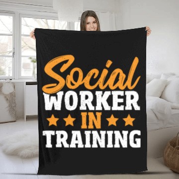 Discover Public Servant Social Worker LCSW Fleece Blankets