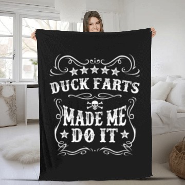 Discover Duck Farts Me Do It Funny Cocktail Alcohol Drink Fleece Blankets