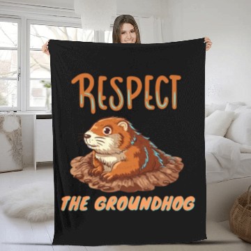Discover respect the groundhog Fleece Blankets