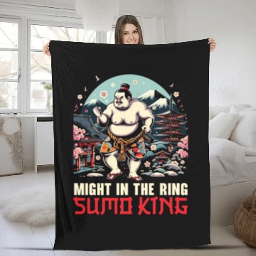 Discover Sumo Wrestler Japanese Wrestling Sumo Wrestling Fleece Blankets