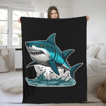 Discover shark Fleece Blankets