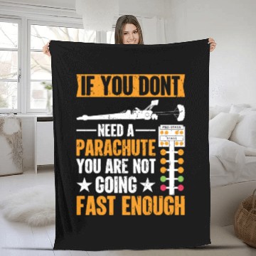 Discover Drag Racing Funny Drag Racer Fleece Blankets