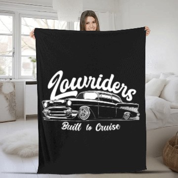 Discover Built to Cruise - Classic Lowrider Tribute Fleece Blankets