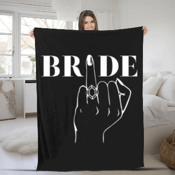 Discover Bride Ring Finger Wedding Fleece Blankets