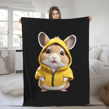 Discover Cute hamster Fleece Blankets