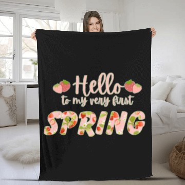 Discover Hello to My Very First Spring Fleece Blankets