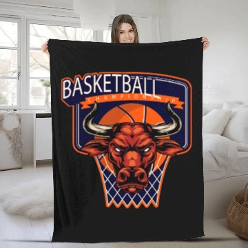Discover Fierce Bull Basketball Championship Fleece Blankets