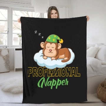 Discover Professional Napper Affe Affenbaby Gorilla Fleece Blankets