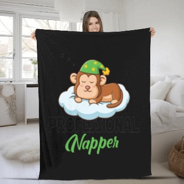Discover Professional Napper Affe Affenbaby Gorilla Fleece Blankets