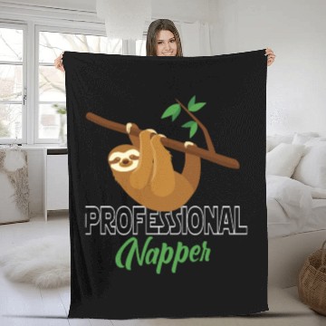 Discover Professional Napper Sloth Sloth Sleep Fleece Blankets