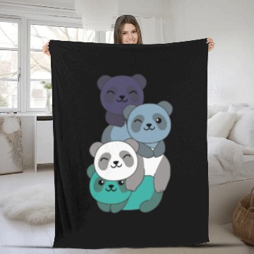 Discover Oriented Aroace Flag Pride Lgbtq Cute Panda Fleece Blankets