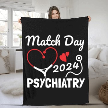 Discover Match Day 2024 Psychology Resident Residency Fleece Blankets