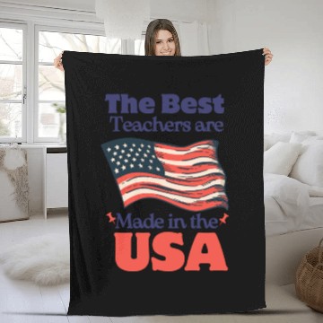Discover Teacher Appreciation Gift for 4th of July Fleece Blankets