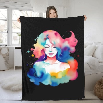 Discover Color splash zodiac: Virgo Fleece Blankets