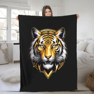 Discover Hacker Tiger Fleece Blankets
