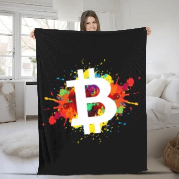 Discover Big Bitcoin Fleece Blankets