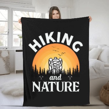 Discover Hiking and Nature Fleece Blankets