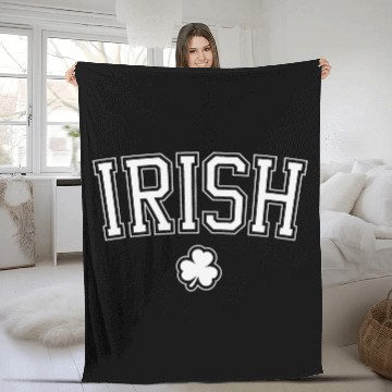 Discover St. Patrick's Day Irish College Shamrock Fleece Blankets