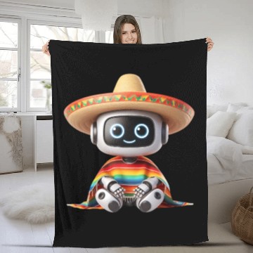Discover Cinco de Mayo Robot Fiesta Fleece Blankets