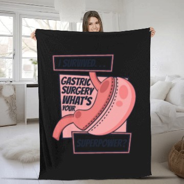 Discover I Survived Gastric Surgery Gastric Bypass Gastric Fleece Blankets